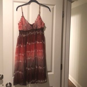 BCBG red tie dye dress